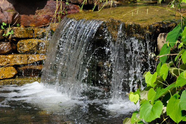 the waterfall near The Hunt House
