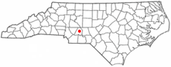 NC map showing location of Albemarle
