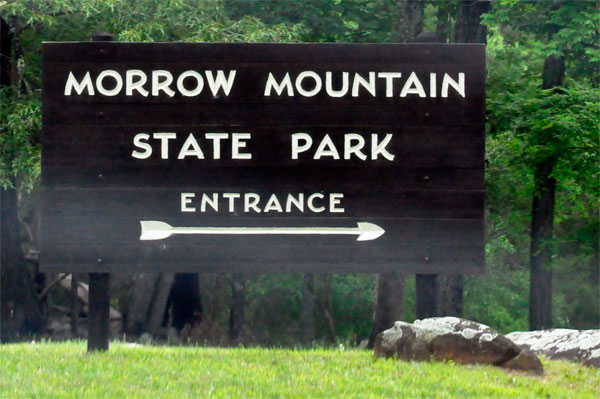 Morrow Mountain State Park sign