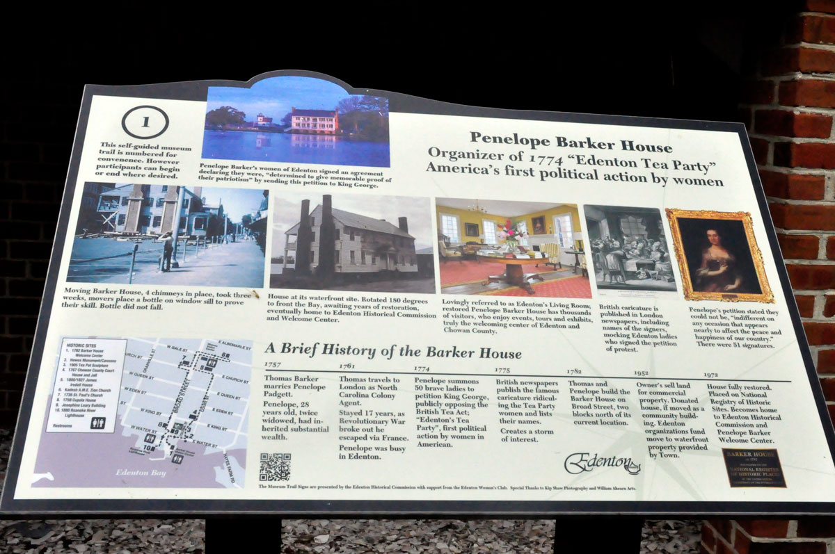 sign about Penelope Barker House