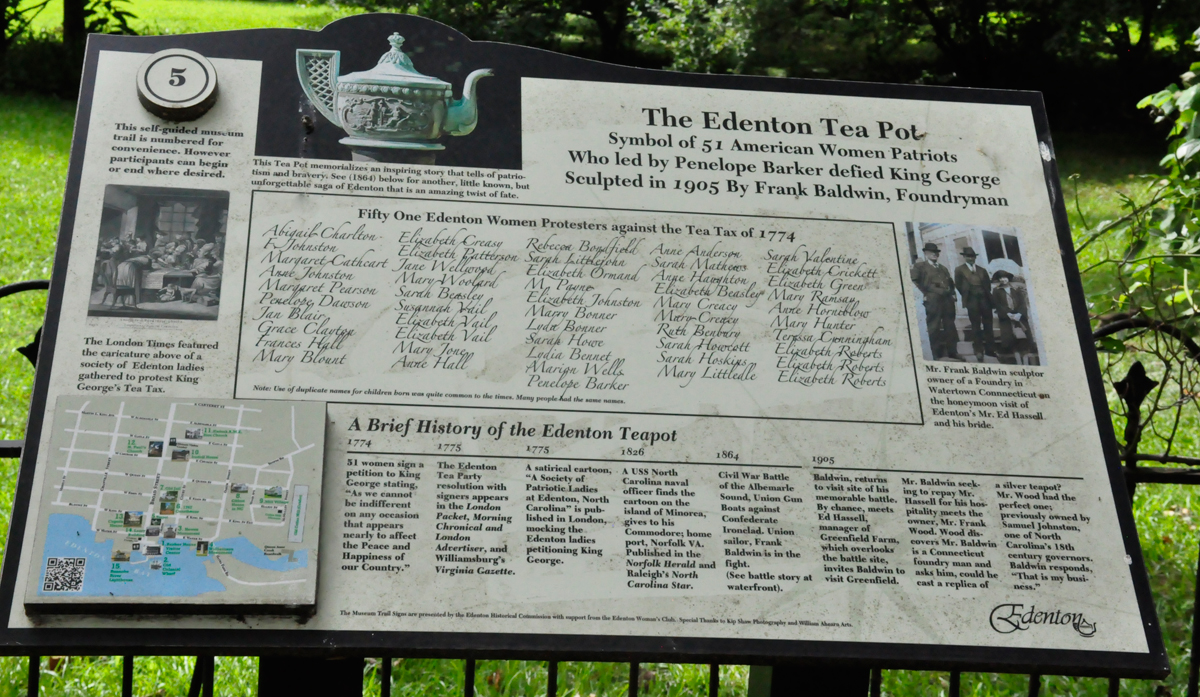 Edenton Tea Pot sign
