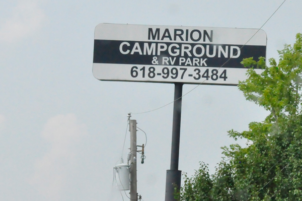 Marion Campground sign
