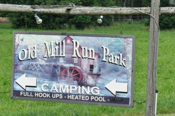 Old Mill Run Park sign