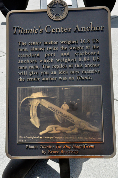 The Titanic's Center Anchor information