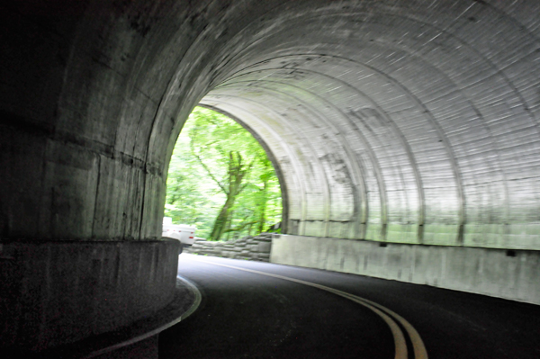 one of several tunnels