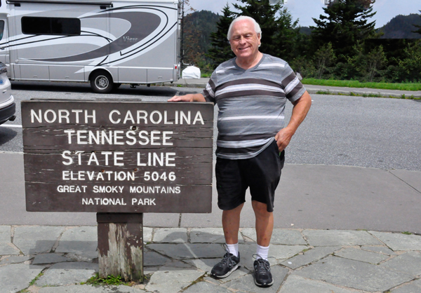 Lee Duquette at tne NC-TN  state Line