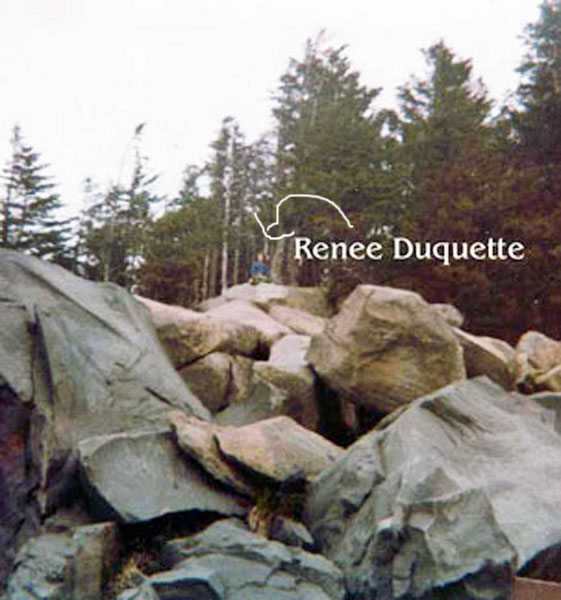 Renee Duquette on the rocks