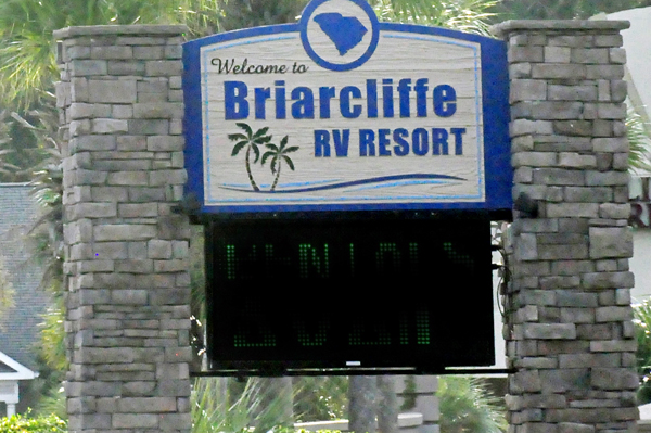 Briarcliffe RV Resort sign