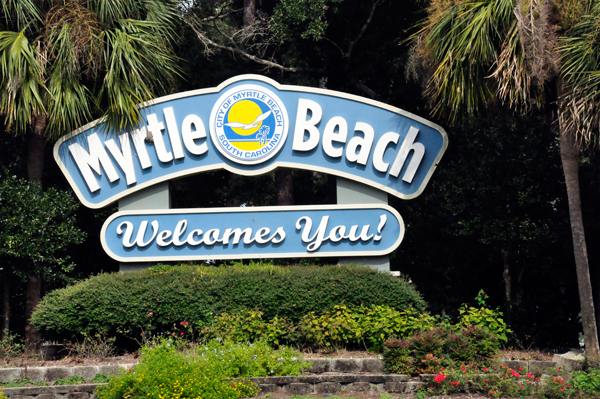 Welcome to Myrtle Beach sign