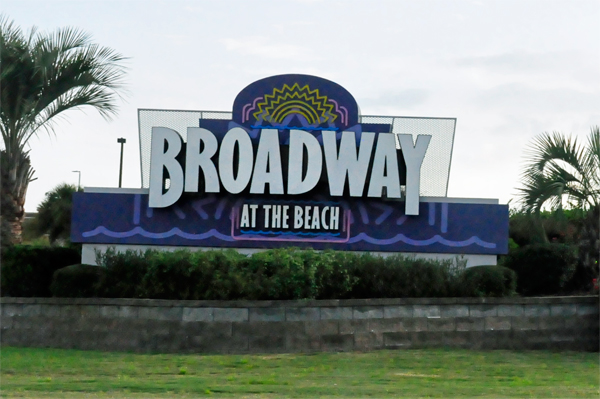 Broadway at the Beach sign