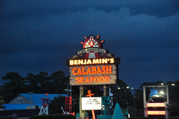 Benjamin's Calabash Seafood sign