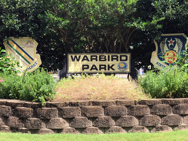 Warbird Park entry sign