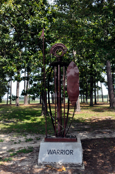 the Warrior metal sculpture