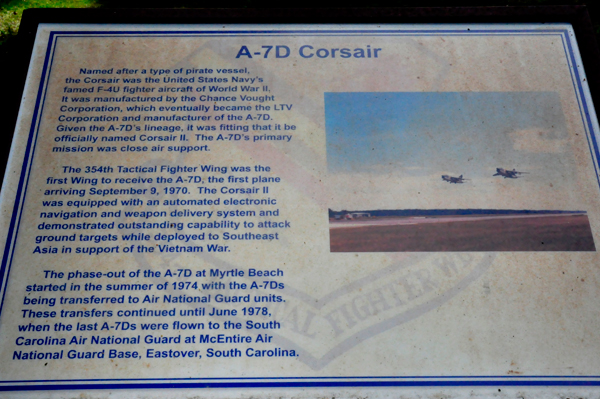 sign about A-7D Corsair