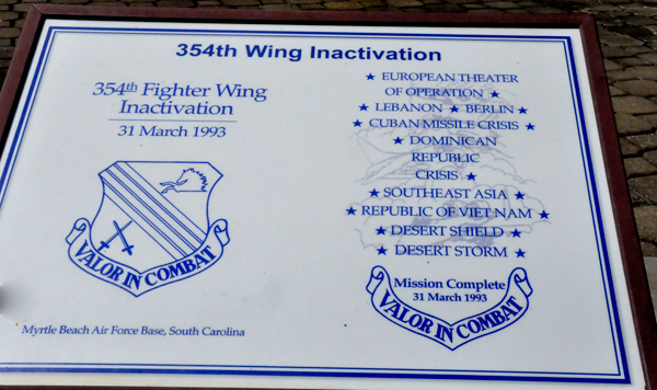 sign - 354th Wing Inactivation