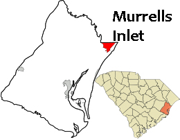 map of SC showing location of Murrells Inlet