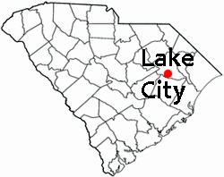 SC map showing locationo of Lake City
