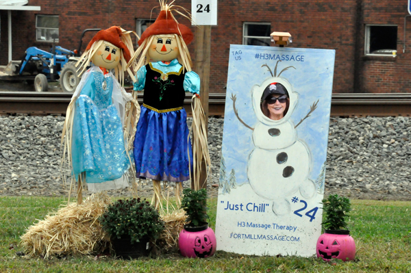 Massage Therapy Scarecrow and Karen Duquette