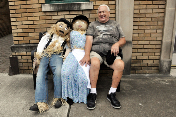 Lee Duquette and two Scarecrow Buddies