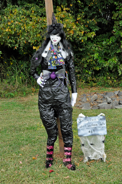Sweet Southern Gals Scarecrow with duct tape