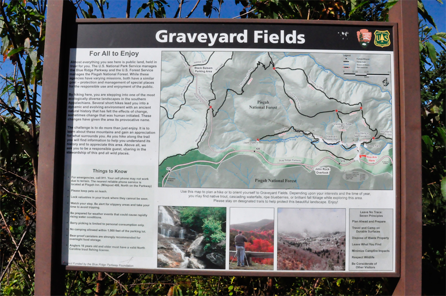 Graveyard Fields and waterfalls information