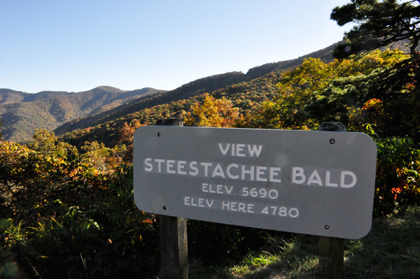 Steestachee Bald Overlook sign