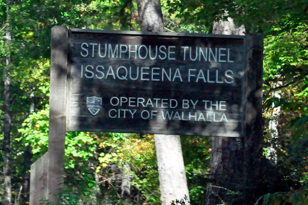 Stumphouse Tunnel sign