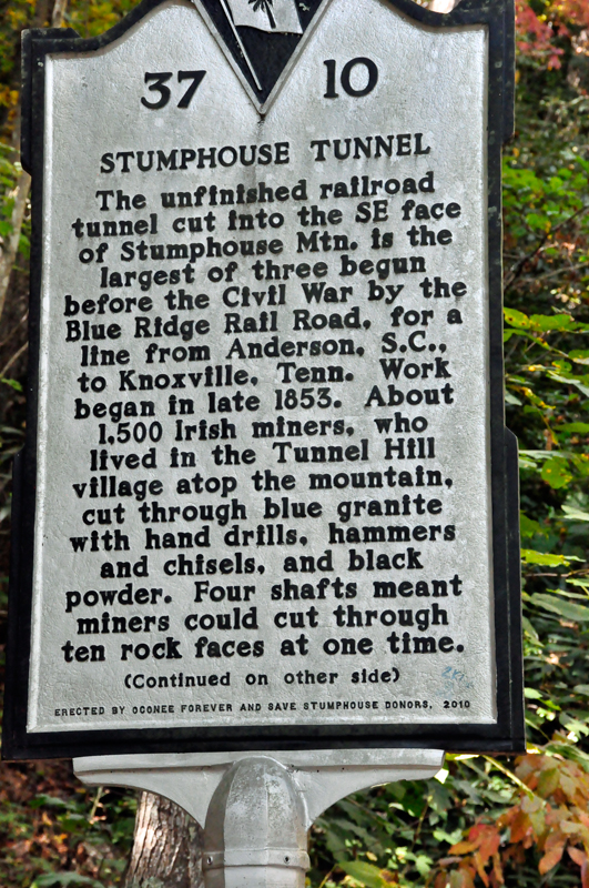 Stumphouse Tunnel  info sign