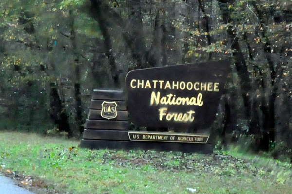 Chattahoochee National Forest sign