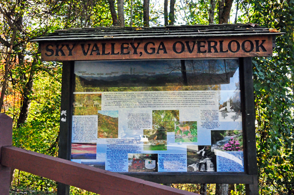 Sky Valley GA Overlook billboard