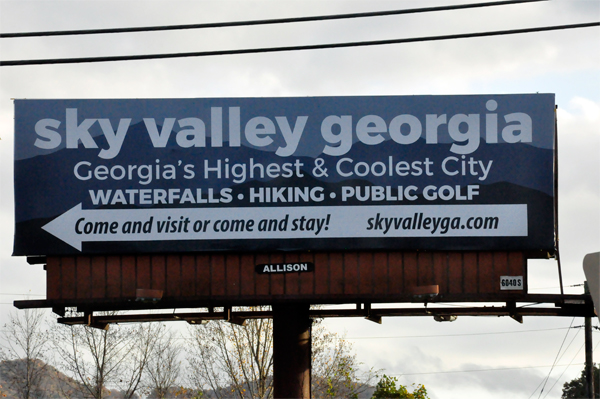 Sky Valley Georgia billboard