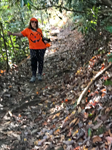 Karen Duquette on the Ada-Hi trail