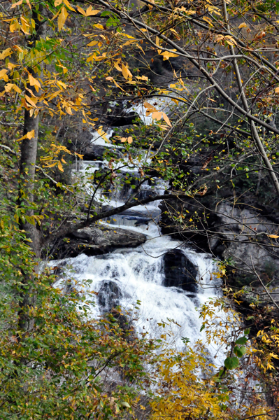 Cullasaja Falls and fall colors