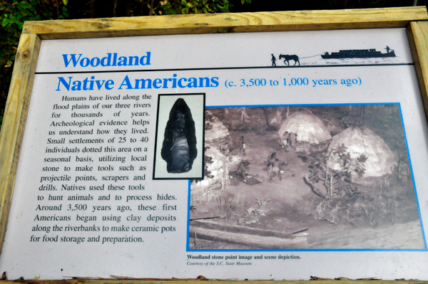 sign about Woodland Native Americans