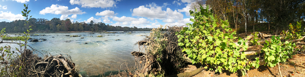 Panorama of Broad River and the dam