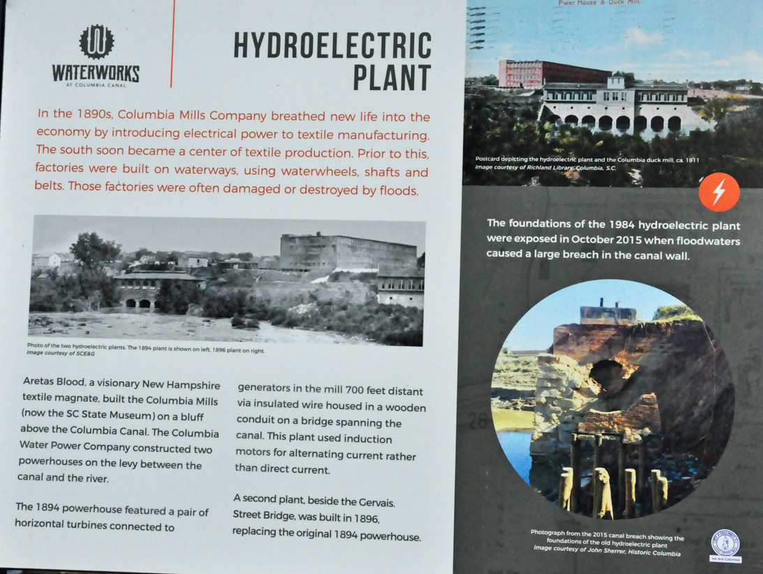sign about the Hydroelectric Plant