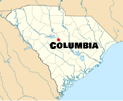 SC map showing location of Columbia