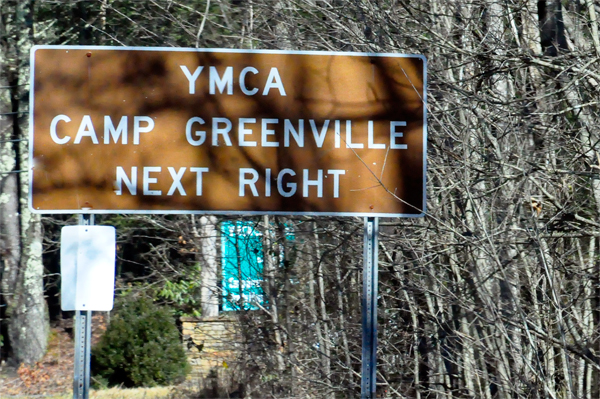 YMCA Camp Greenville sign