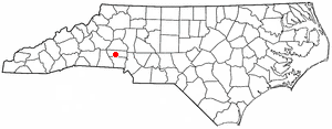 North Carolina map showing location of Lincolnton