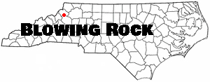 NC map showing location of Blowing Rock