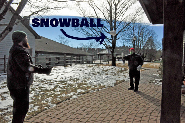 snowball throwing time
