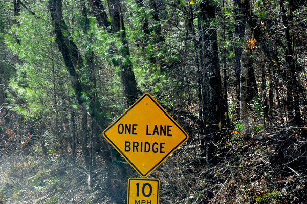One land bridge sign