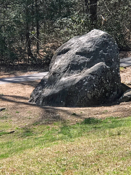 a smiling boulder