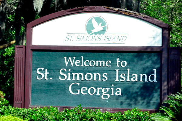 Welcome to St. Simons Island Georgia sign