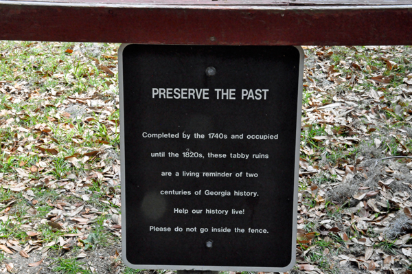 sign about preserving the past