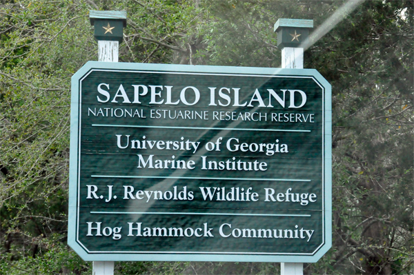 Sapelo Island sign