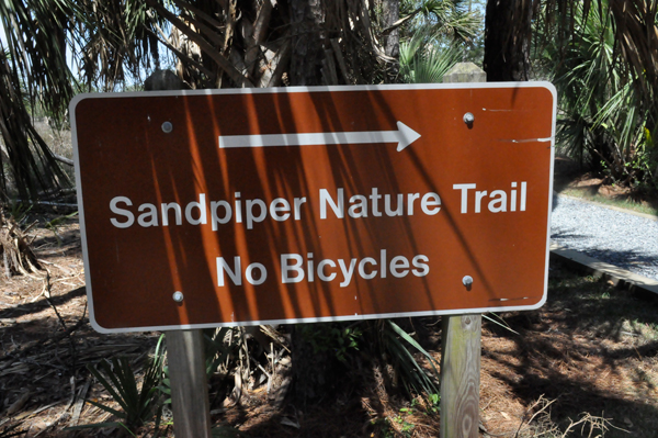 Sandpiper Nature Trail sign