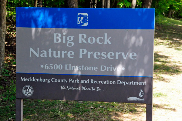 Big Rock Nature Preserve sign