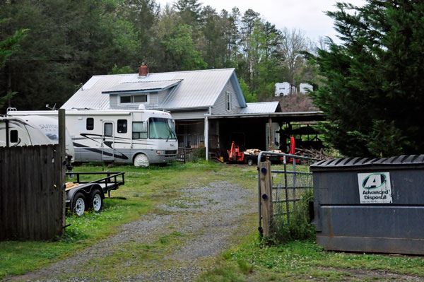 house and old RVs
