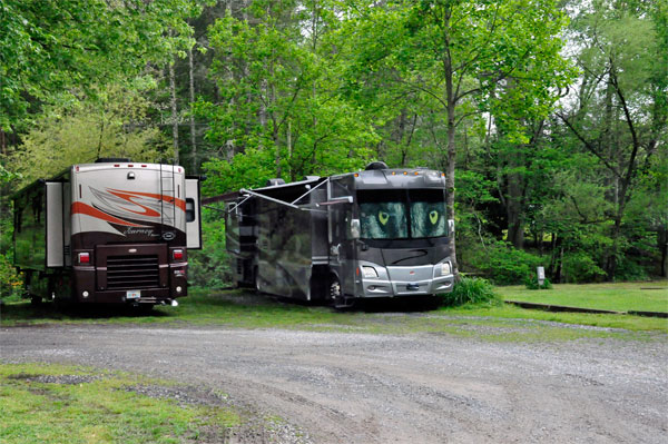 the RV of the two RV Gypsies and a neighbor